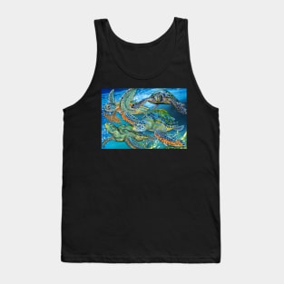 Sea Turtle Collage Tank Top